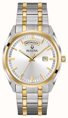 Bulova Bracciale classico da uomo in acciaio bicolore 98C127