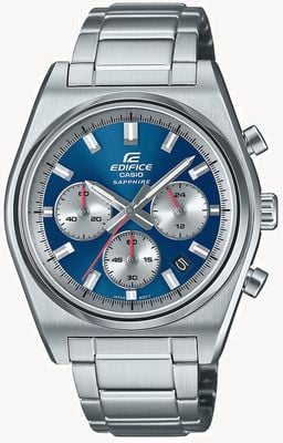 Casio Edifice Motorsports Chronograph (40 mm) blaues Sunray-Zifferblatt / Edelstahlarmband EFB-730D-2AVUEF
