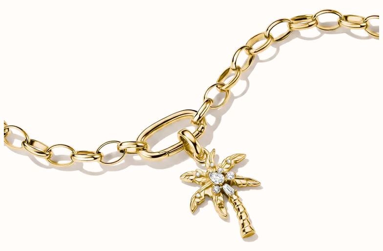 Thomas Sabo THOMAS SABO Gold-Plated Palm Tree Connect Charm CC1354-M01-14 - alternatieve weergave 2