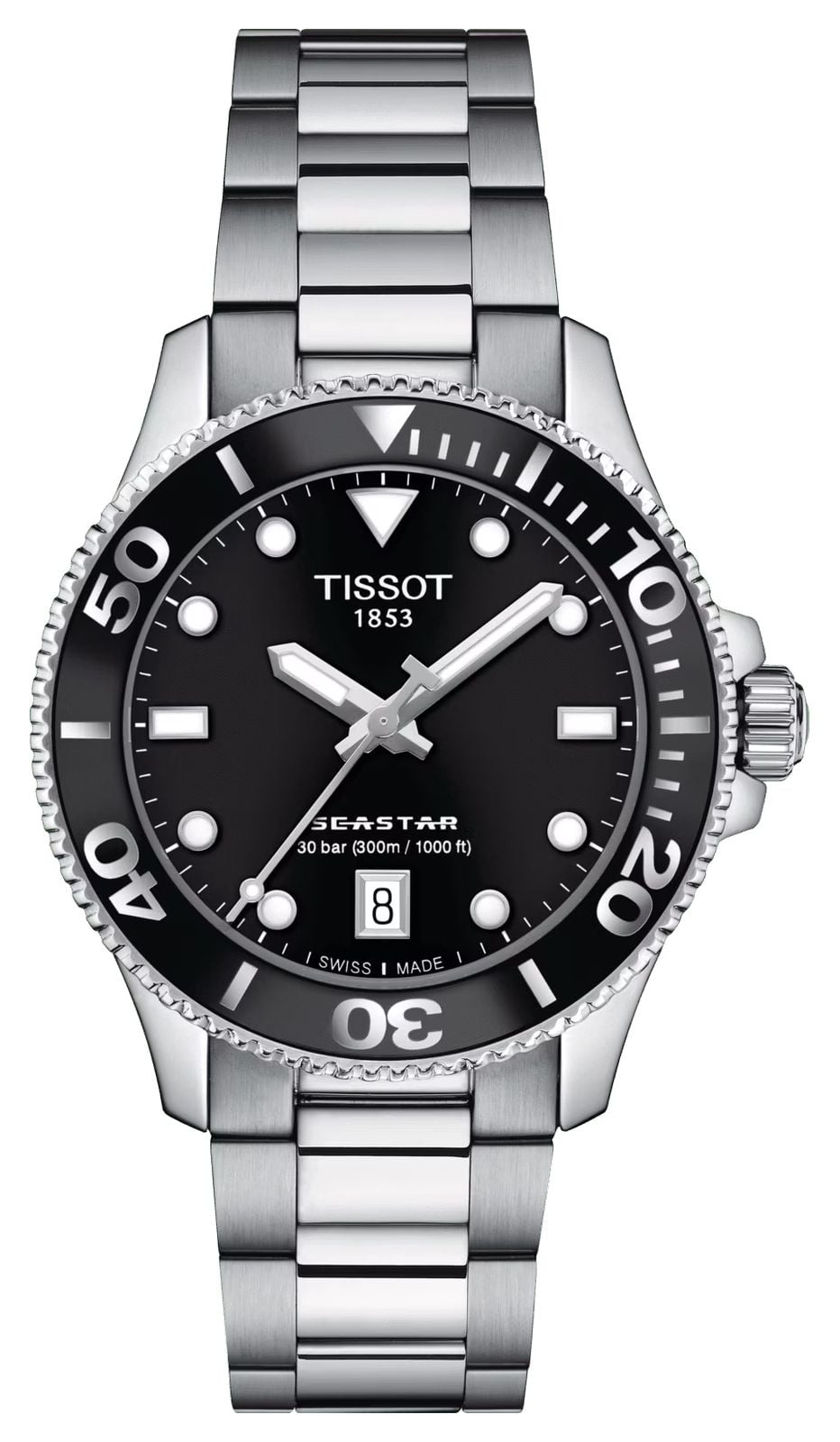Tissot Seastar 1000 36mm | cadran noir | bracelet montre
