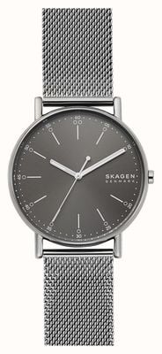 Skagen 男士签名镀灰色米兰尼斯网眼手链 SKW6577