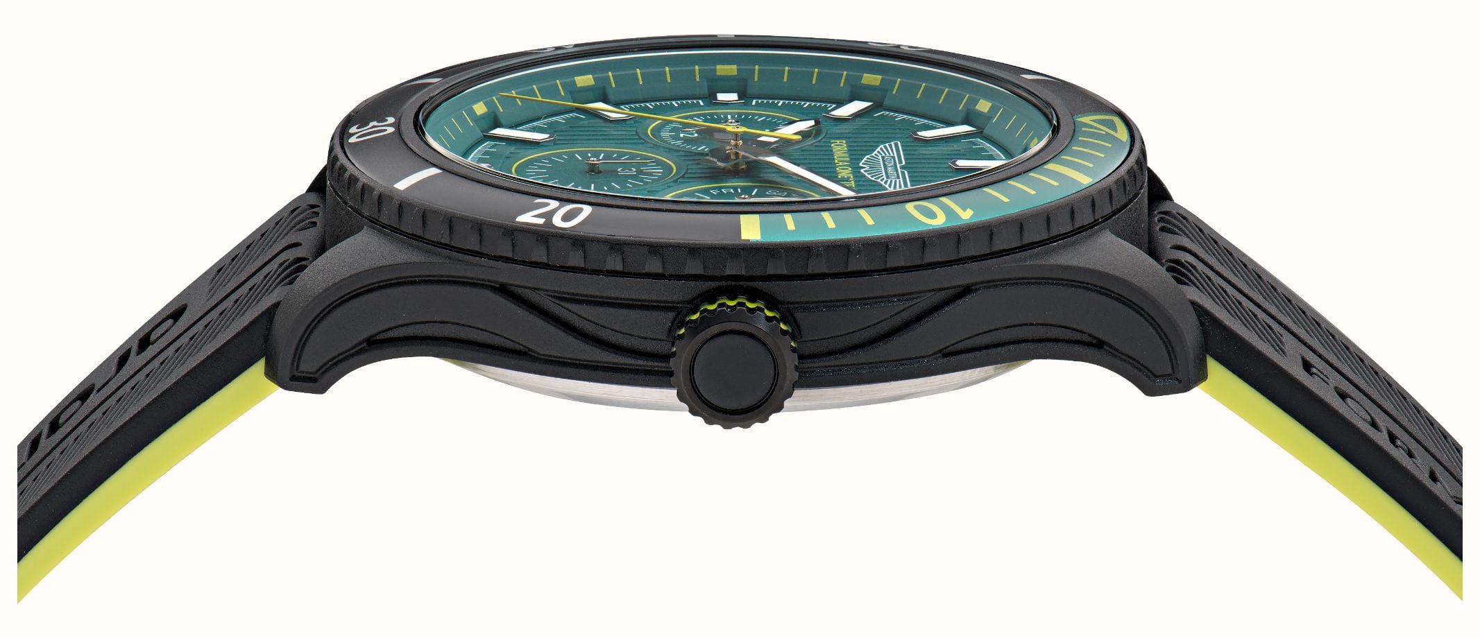 Aston Martin Aramco Formula One™ Team PIT W Quartz Multifunction (46mm) Podium Green Dial / Black Silicone Strap MTFP1F503 - alternative Ansicht 3