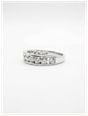 1ct Round Brilliant Natural Diamond 9ct White Gold Half Eternity Ring J48074 - alternatieve weergave 2