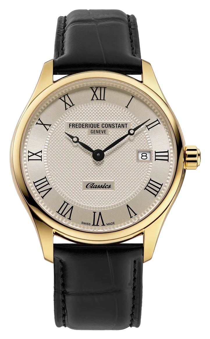 Frederique Constant Classics quartz date (40 mm) crÃ¨me montre