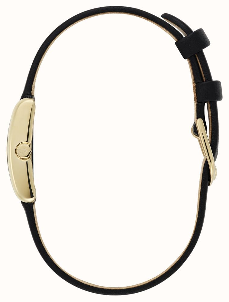 Olivia Burton 16mm Mini Grove Gold & Black Leather Strap 24000437 - 备用视图 4