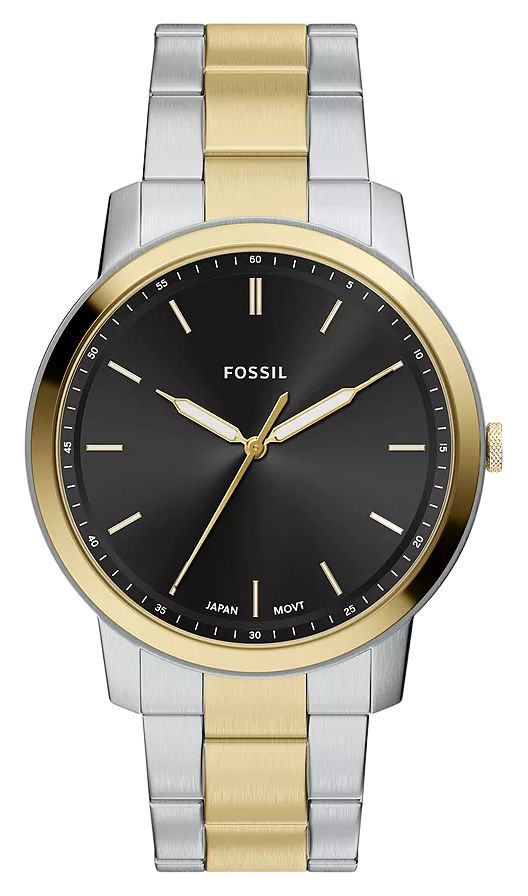 Fossil Fossil Men's Minimalist Three-Hand Two-Tone Stainless Steel Watch, Fs6182 in Multi