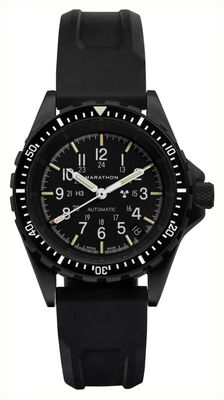 Marathon Anthracite Medium (MSAR) Diver's Automatic (36mm) Black Dial / Black Rubber Strap WW194026BK-0130