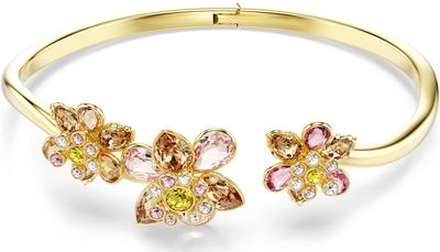 Swarovski Idyllia Bangle Mixed Cuts Flower Multicoloured 18k Gold Finish - Medium 5732387