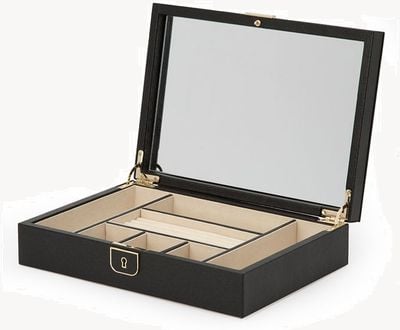 WOLF Palermo Anthracite Medium Flat Jewellery Box 213202