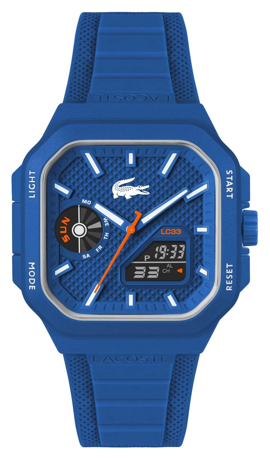 Lacoste multifonction carrÃ©e LC33 (35 mm), cadran montre