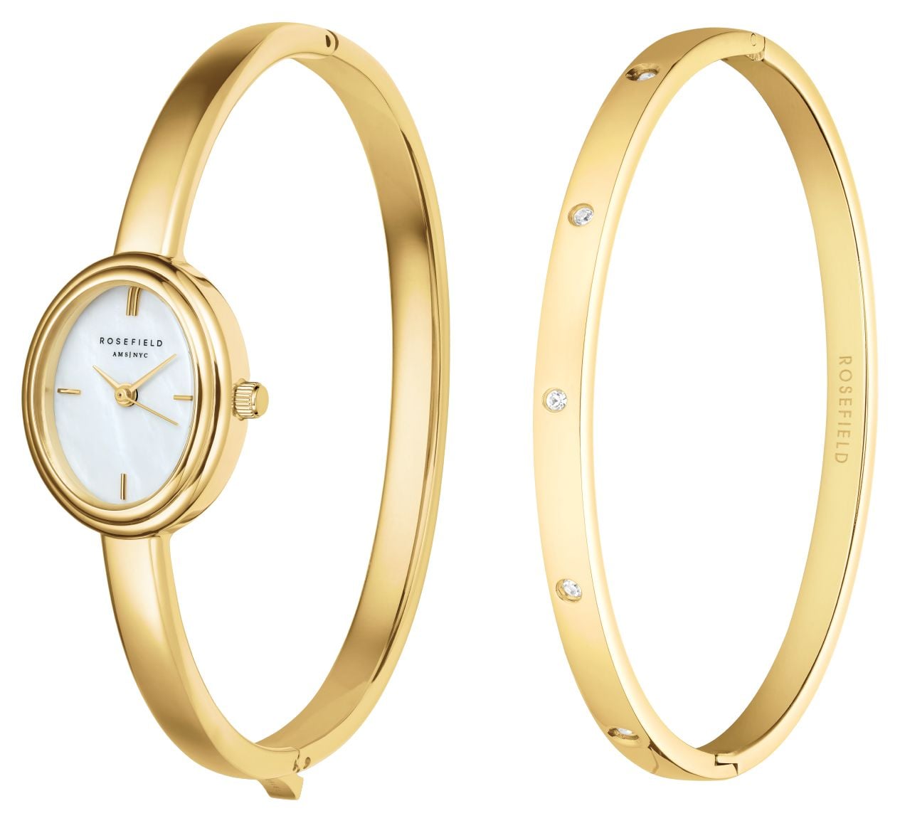 Rosefield Bangle  Gift Set 195mm MotherofPearl Dial  Watch