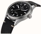 Damasko DF10 Three-Hand Manufacture (39mm) Black Dial / 'Vintage' Black Leather Strap Watch DF10 BLACK - vista alternativa 2