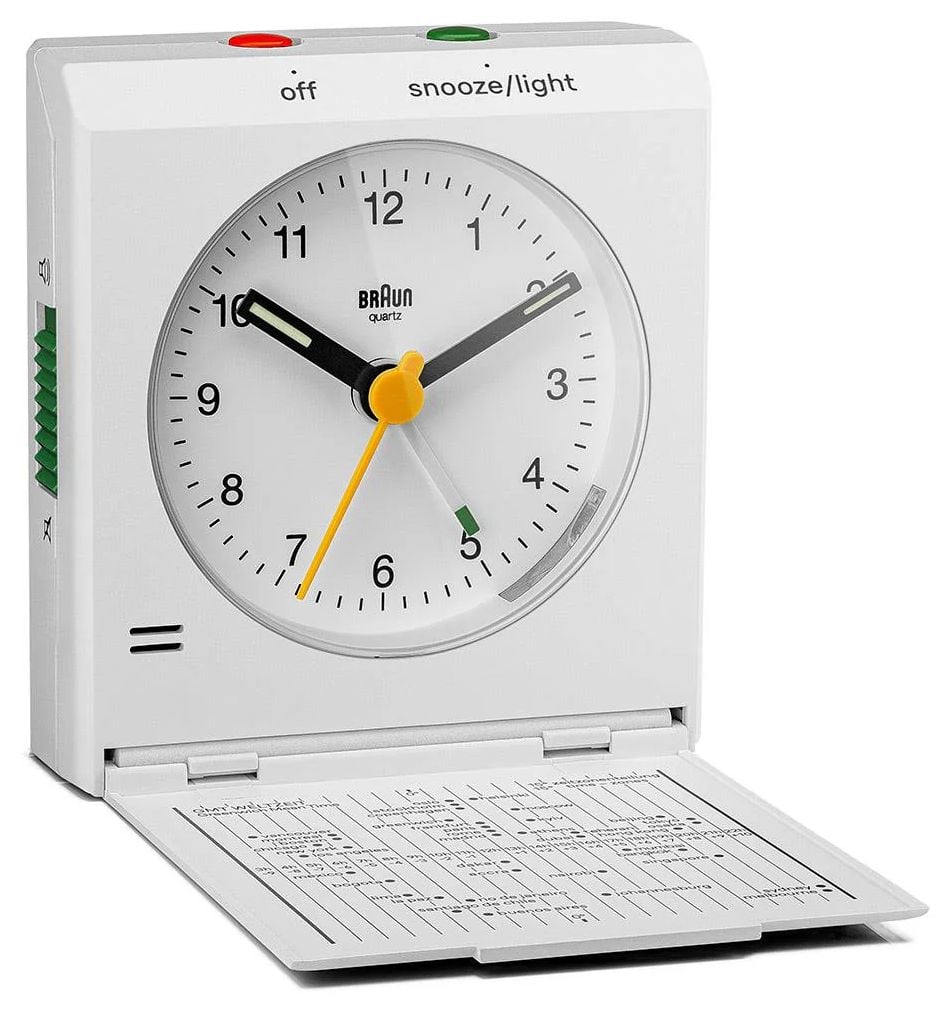 Braun RÃ©veil de voyage analogique classique BC05 - blanc - montre