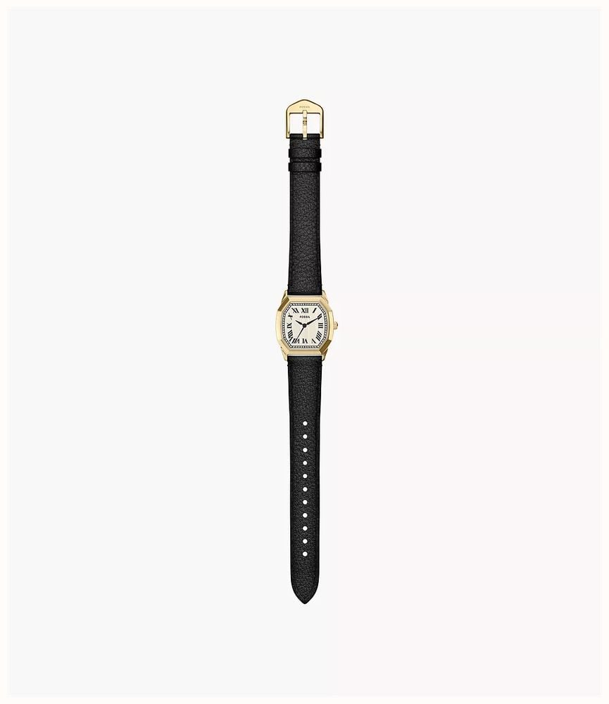 Fossil Harlow 27 mm Three-Hand Black Leather Watch and Bracelet Set ES5526SET - 別ビュー 6