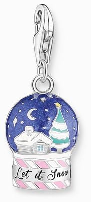 Thomas Sabo Snowglobe Charm Pendant Sterling Silver Multicoloured Enamel 2063-664-7