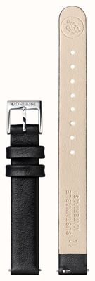 Mondaine 黑色纯素皮革表带 12 毫米 FG3112.20Q