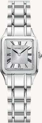 Herbelin Luna Quartz (24mm) Silver Guilloché Dial / Stainless Steel Bracelet 17457B01