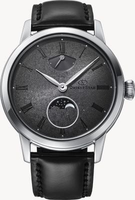 Orient Star M45 F8 Mechanical Moonphase Handwinding Limited Edition (39.5mm) Black Dial / Black Leather Strap RE-BW0005N00B