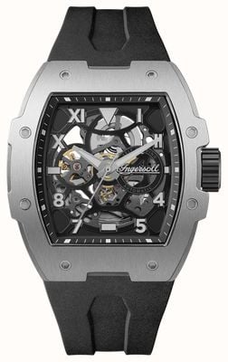 Ingersoll THE PLAY Automatic (45mm) Black Skeleton Dial / Black Rubber Strap I15301