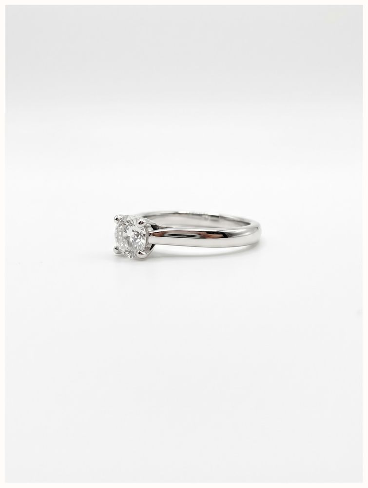 0.50ct Round Brilliant Natural Diamond 18ct White Gold Solitaire Ring J26494 - alternative Ansicht 2