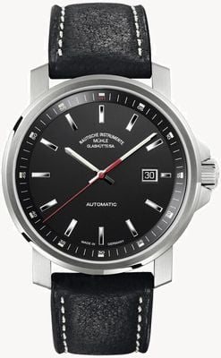 Mühle Glashütte 29er grand bracelet en cuir cadran noir M1-25-33-LB