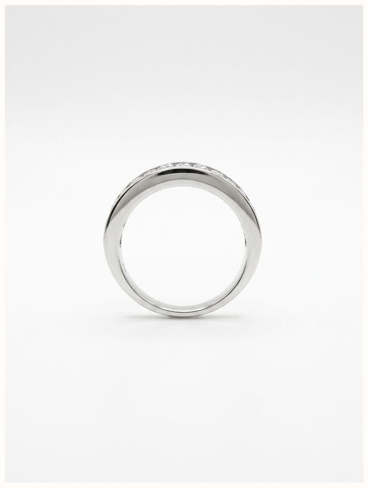 James Moore & Co 1.50ct Natural Diamond Princess Cut 18k White Gold Half Eternity Ring JM5451 - widok alternatywny 3