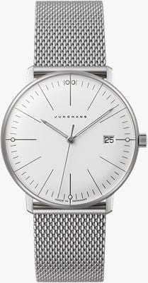 Junghans マックスビルウィメンズ|ステンレススチールメッシュブレスレット|サファイアクリスタル 47/4250.46