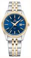 Swiss Military by Chrono Blue Dial Two Tone Yellow Gold Stainless Steel Bracelet Ladies Watch SM34066.09