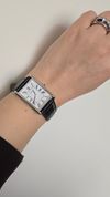 Customer picture of Seiko Classic Dress (27.2mm) White Dial / Black Leather Strap SWR103P1