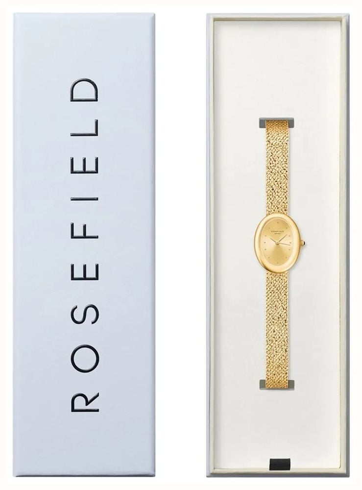 Rosefield Ovale Gold Tone Dial And Mesh Strap Watch OVGGMG-OV23 - vista alternativa 4