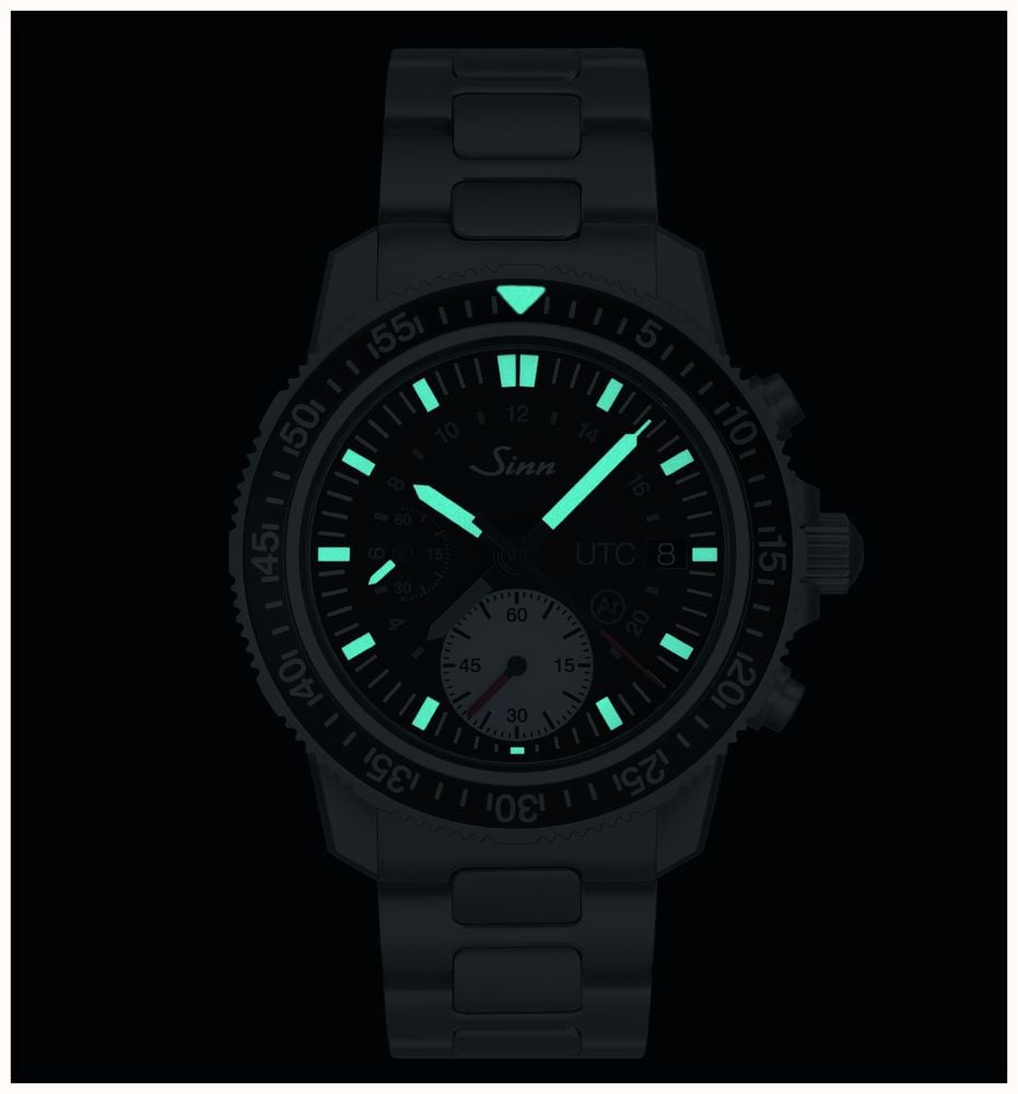 Sinn 613 ST UTC Diving Chronograph (41mm) Black Dial / Stainless