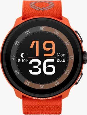 Suunto Run leichte AMOLED-Laufuhr (46 mm) korallenorange - Textil SS051112000