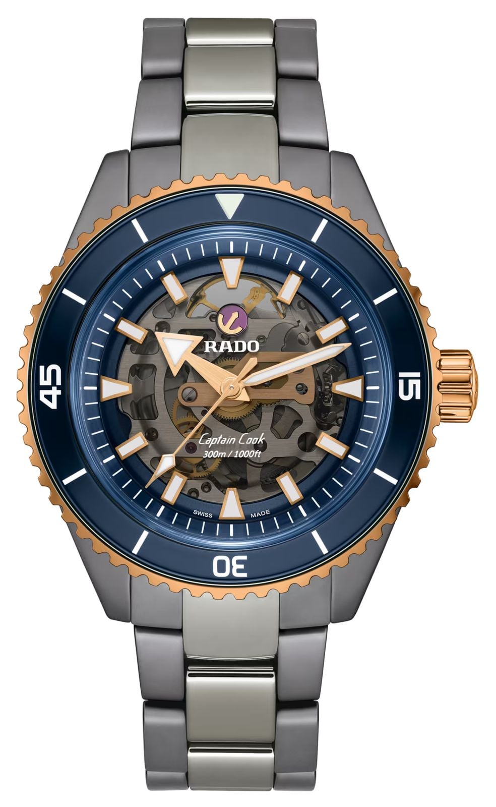RADO Captain Cook cÃ©ramique haute technologie squelette ( montre