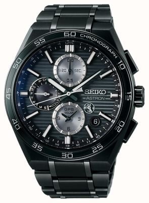 Seiko Astron ‘Night Sky Black’ 5X GPS Solar Dual-Time Chronograph (44.1mm) Black Dial / Titanium Bracelet SSH179J1