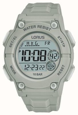 Lorus デジタルマルチファンクション 100m (42mm) デジタルダイヤル/グレーシリコン R2335PX9