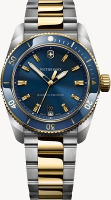 Victorinox Maverick石英表 (39毫米) 蓝色表盘 / 双色不锈钢表链 242100