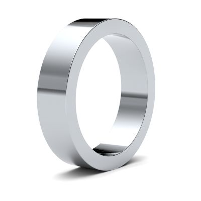 James Moore Wedding Rings | 9ct White Gold | 5mm | Heavy | Flat | AG_5LHF-9W