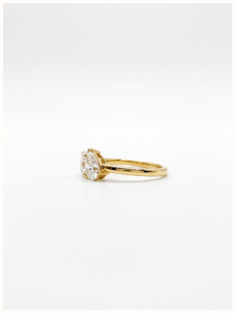 1ct Oval & Pear Lab Grown Diamond 18ct Yellow Gold Toi Et Moi Ring SR3662(LG-YG)18 - 备用视图 2