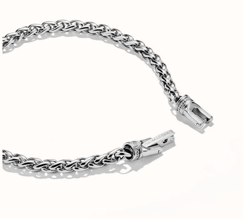 Thomas Sabo Thomas Sabo Rebel at Heart Men's Stainless Steel Twisted Rope Bracelet A2258-S01-53-L18V - vista alternativa 2