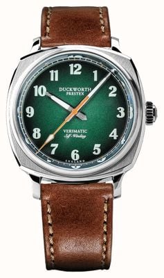 Duckworth Prestex Verimatic (39 mm) grünes Fumé-Zifferblatt / hellbraunes Leder D891-04-B