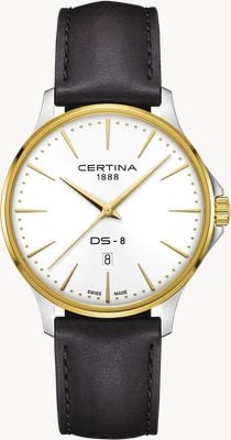 Certina DS-8 Gent (40mm) Silver Dial / Brown Leather Strap C0454102603100