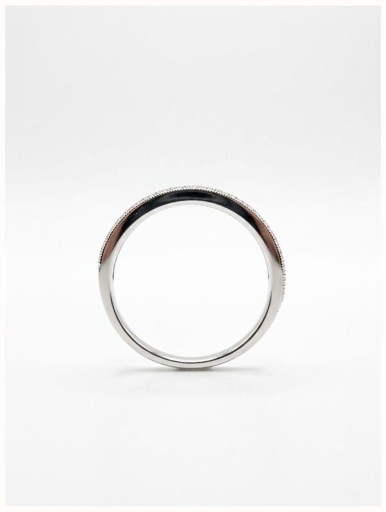 0.25ct Round Brilliant Natural Diamond 9ct White Gold Half Eternity Ring J57077 - alternate view 3