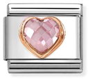 Nomination Classic Heart Rose Gold & Steel Charm 430607/003