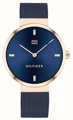 Tommy Hilfiger Liberty | bracelet en maille bleue | cadran bleu | 1782219