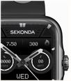 Sekonda Motion Pro GPS Smartwatch (39mm) AMOLED Display / Black Silicone Strap Watch 30240 - vue alternative 2