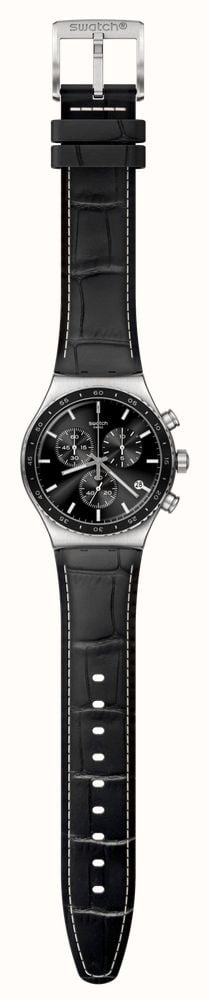 Swatch IRONY AT NIGHT (43mm) Black Chronograph Dial / Black