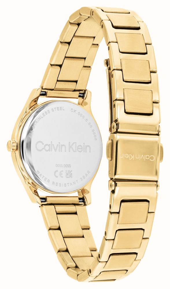 Calvin Klein Sculpted Essentials (28mm) White Dial / Gold PVD Stainless Steel Bracelet 25100214 - alternate view 2