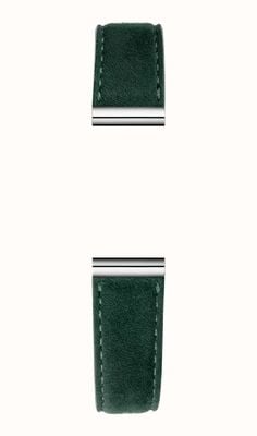 Herbelin Correa de reloj intercambiable Antarès - piel de ante verde / acero inoxidable - solo la correa BRAC17048A108
