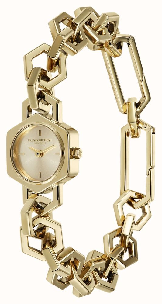 Olivia Burton 20mm Hex Link Mini Gold Bracelet 24000394 - vista alternativa 2