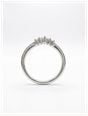 5 Stone Pavé Natural Diamond Platinum Chevron Half Eternity Band J8293 - widok alternatywny 3
